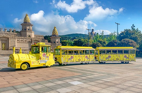 Na-customize na low-speed electric train at magandang spot theme electric sightseeing car