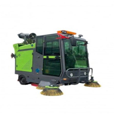 Electric ride-on sweper